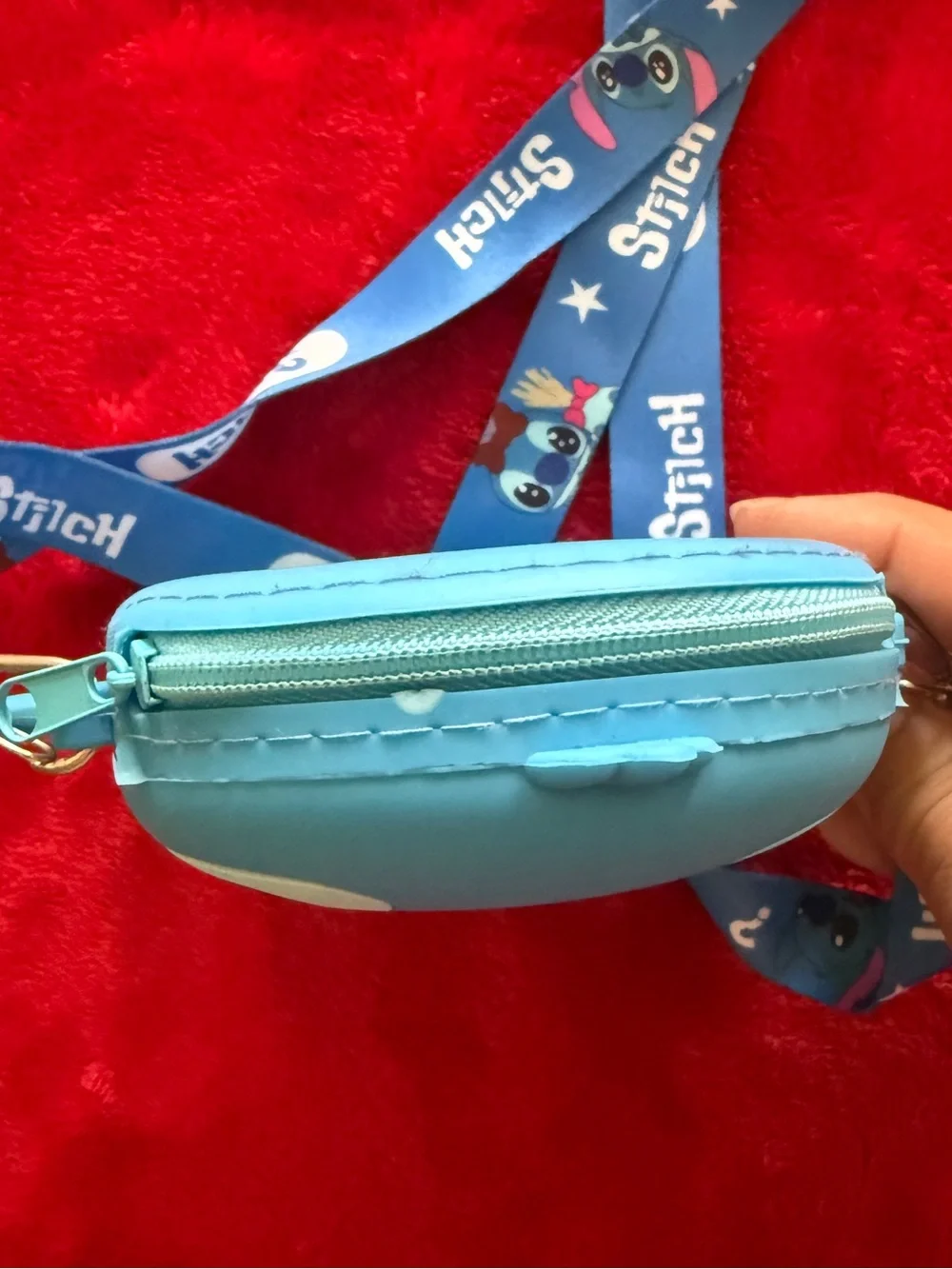 Disney Lilo & Stitch Silicone Crossbody Mini Purse with Lanyard